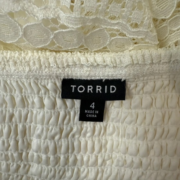 Torrid White Midi Lace Skater Dress - New - Size 26 (4) - Picture 6 of 6